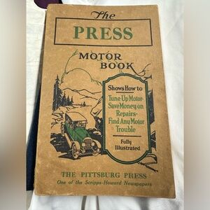 The press motor book copyright 1924 in very good condition